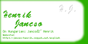 henrik jancso business card